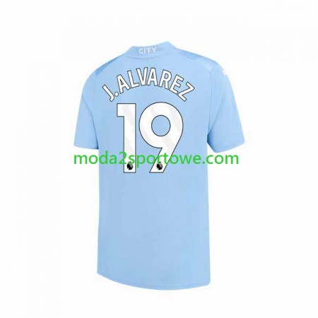 Koszulka Manchester City J. ALVAREZ 19 Domowe Stroje Piłkarskie 2023/24 Krótki Rękaw